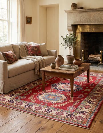3' 11 x 5' 11 Hand Knotted Kazak Rug