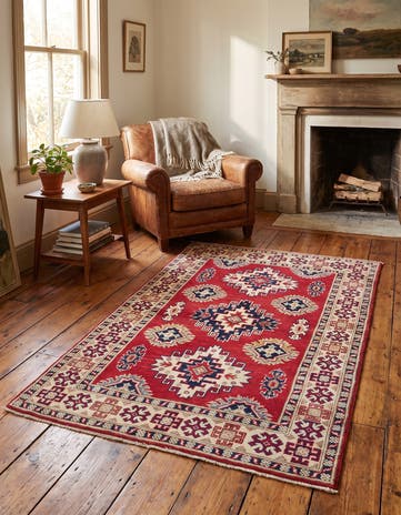 3' 3 x 4' 11 Hand Knotted Kazak Rug
