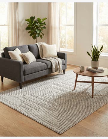 Twilight Stone Gray Textura Designer Rug