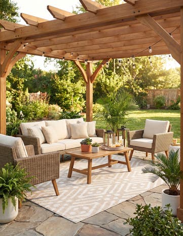 Beige Easy-Clean Sabrina Soto Ella Indoor / Outdoor Rug