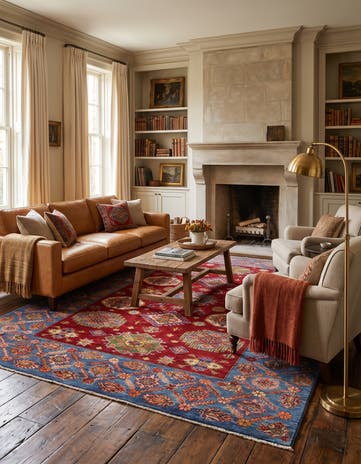 5' 10 x 8' 1 Hand Knotted Kazak Rug