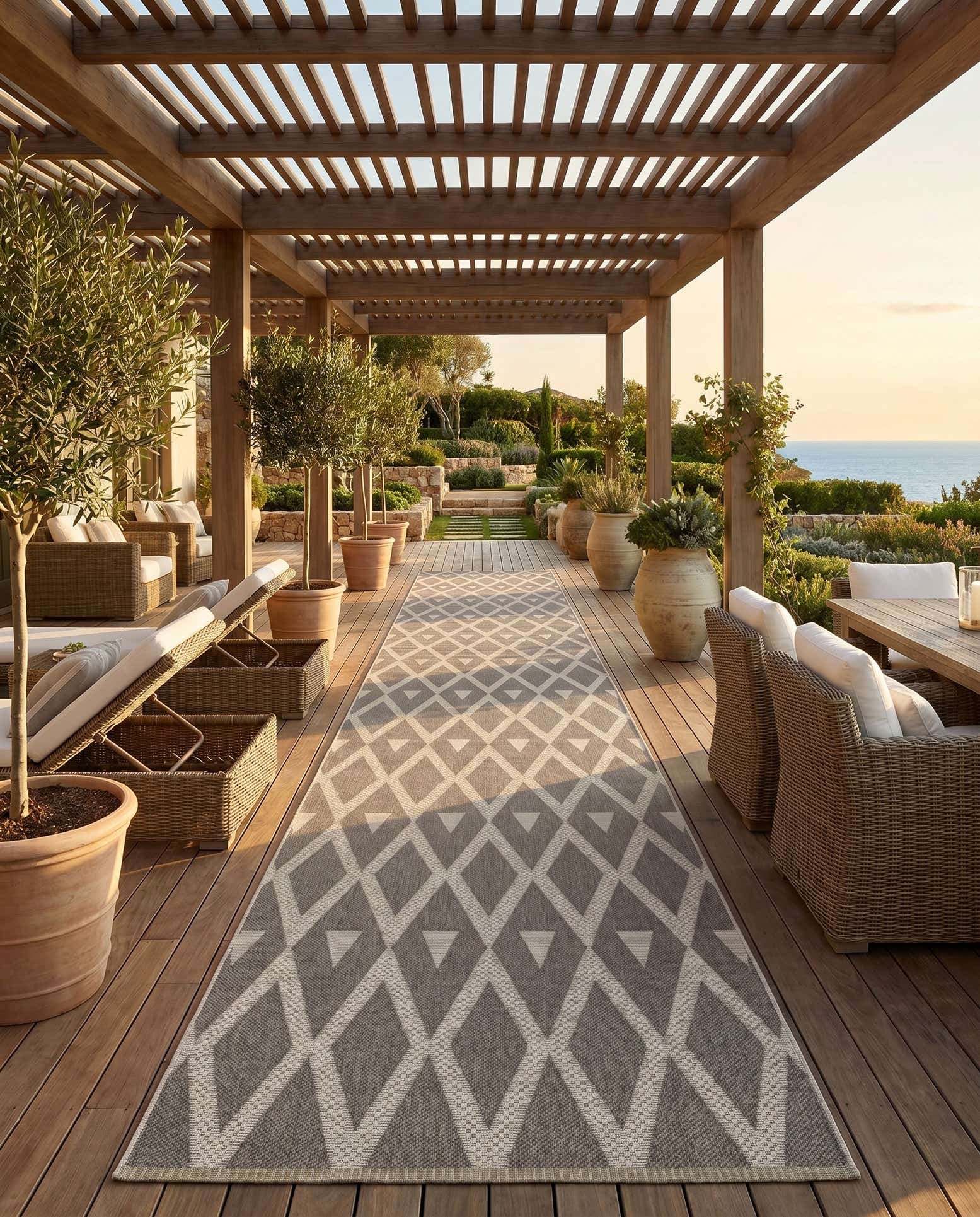 4' x 82' Easy-Clean Indoor / Outdoor Runner Rug