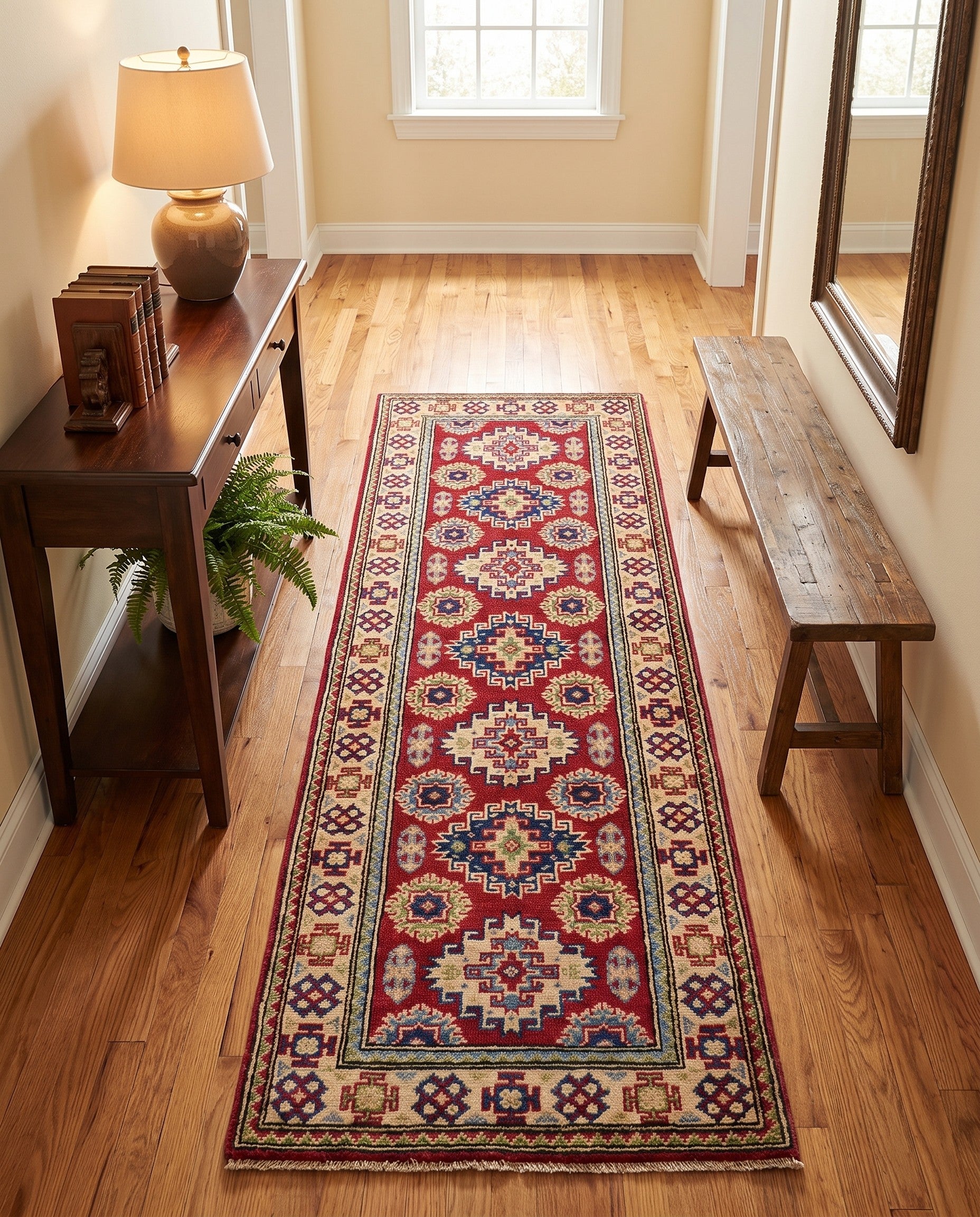 2' 1 x 6' Hand Knotted Kazak Runner Rug