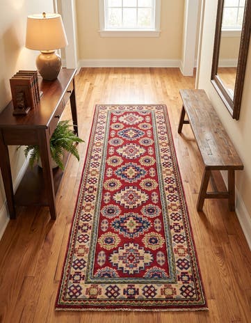 2' 1 x 6' Hand Knotted Kazak Runner Rug