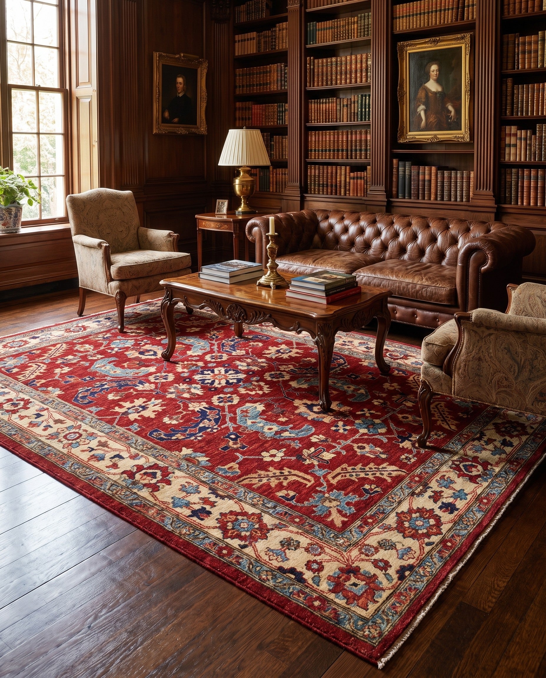 6' 9 x 9' 10 Hand Knotted Heriz Rug