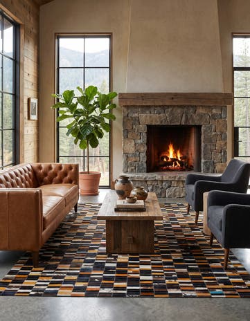 4' 11 x 7' 11 Cowhide - Patchwork Rug