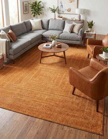 Goldenrod Glow Textura Designer Rug