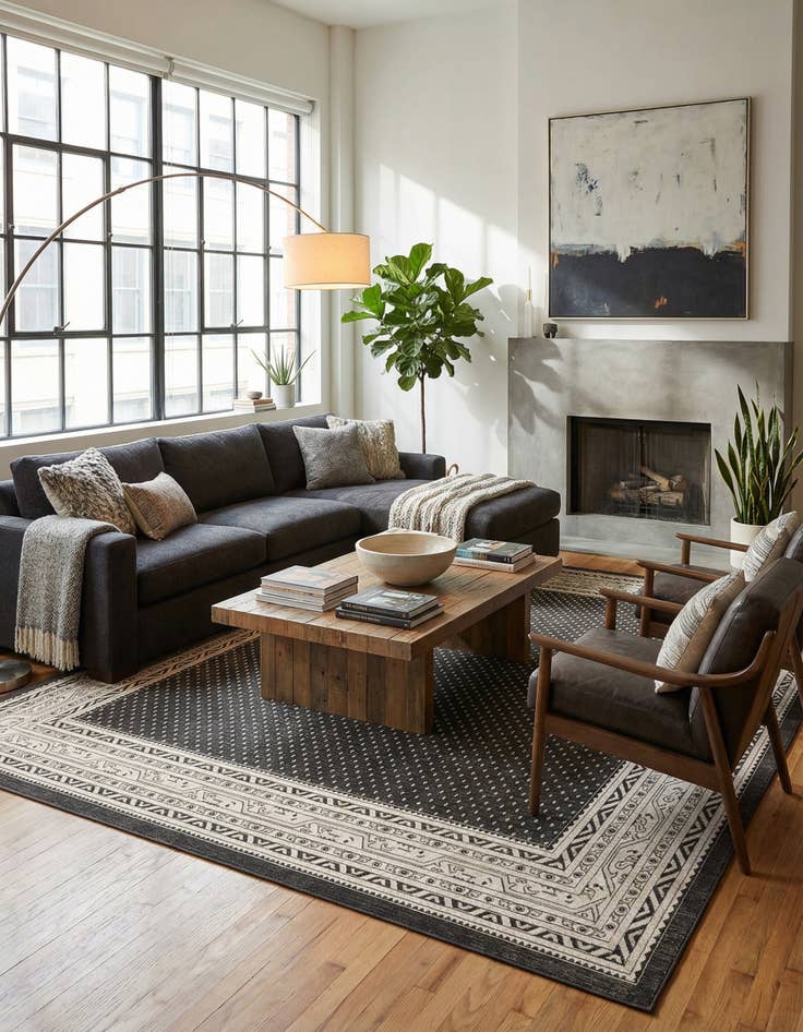 Detail image of 12' x 12' Tribeca Square Rug