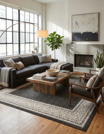 Gray SoHo Square Rug