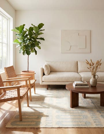 4' 10 x 6' 7 Hand Woven Kilim Modern Wool Rug
