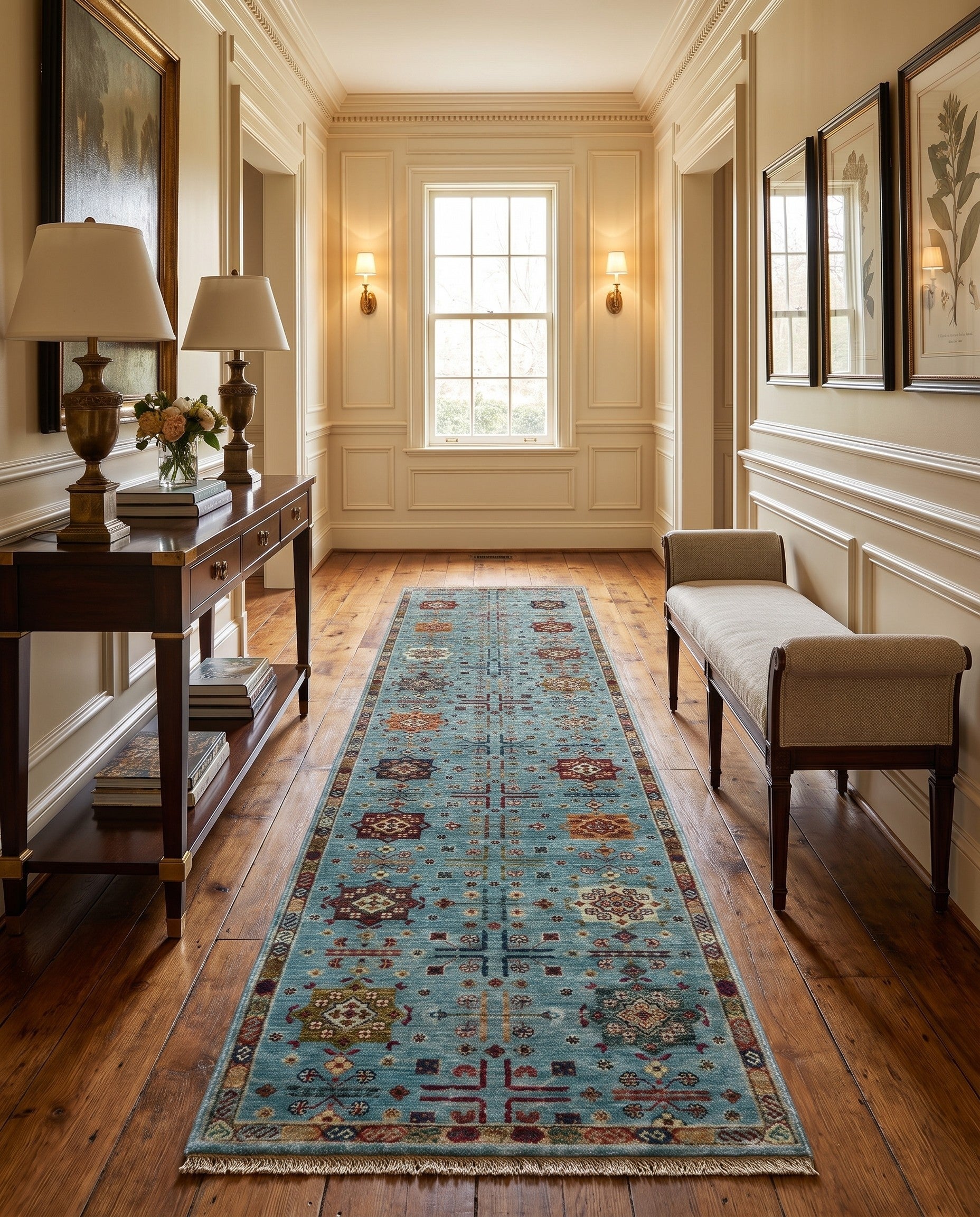 2' 7 x 9' 7 Hand Knotted Ariana Ziegler Runner Rug