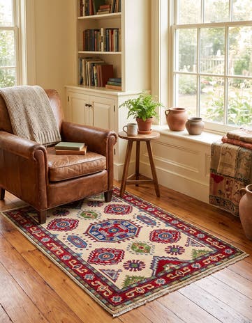 2' 9 x 4' Hand Knotted Kazak Rug