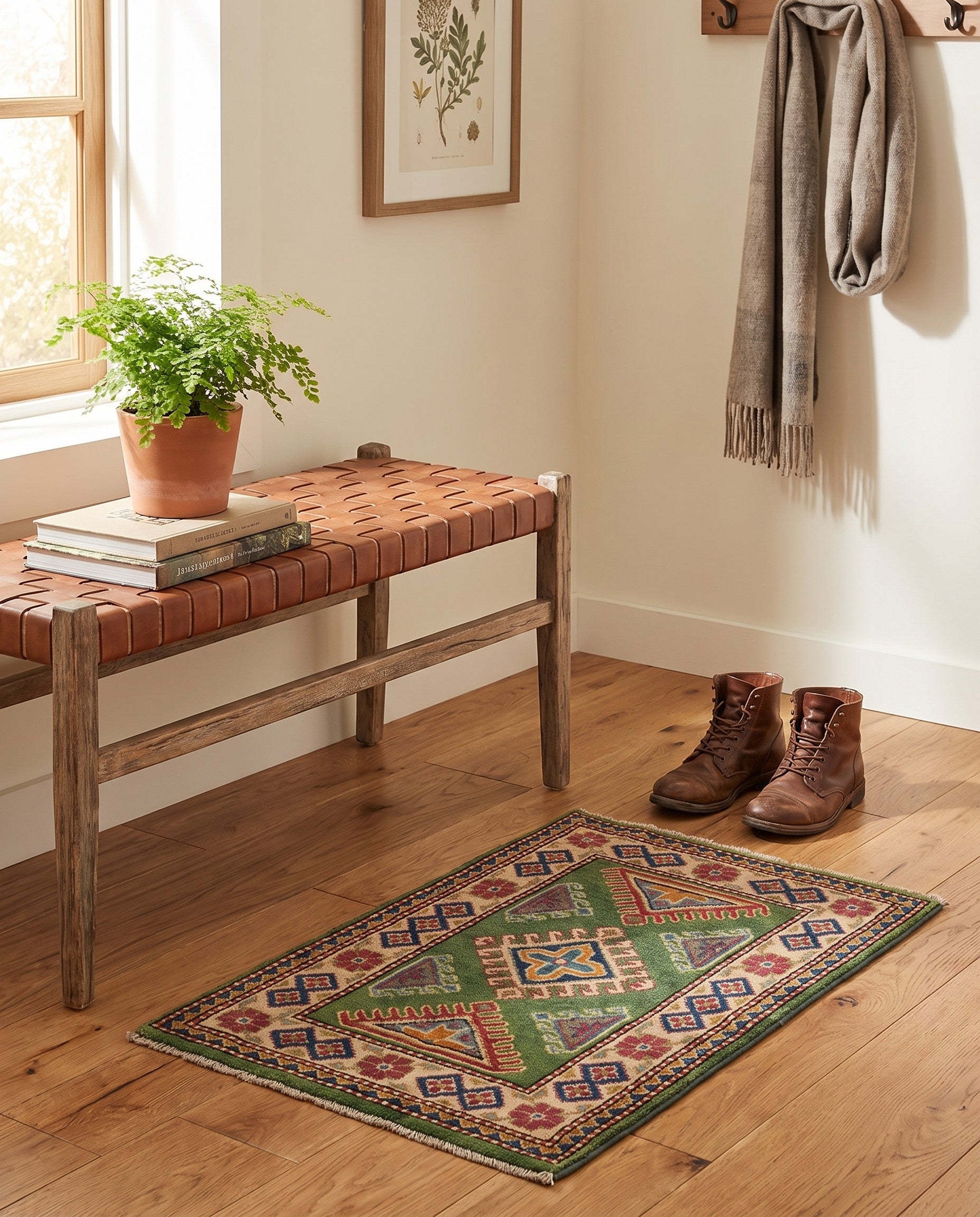 1' 11 x 2' 10 Hand Knotted Kazak Rug