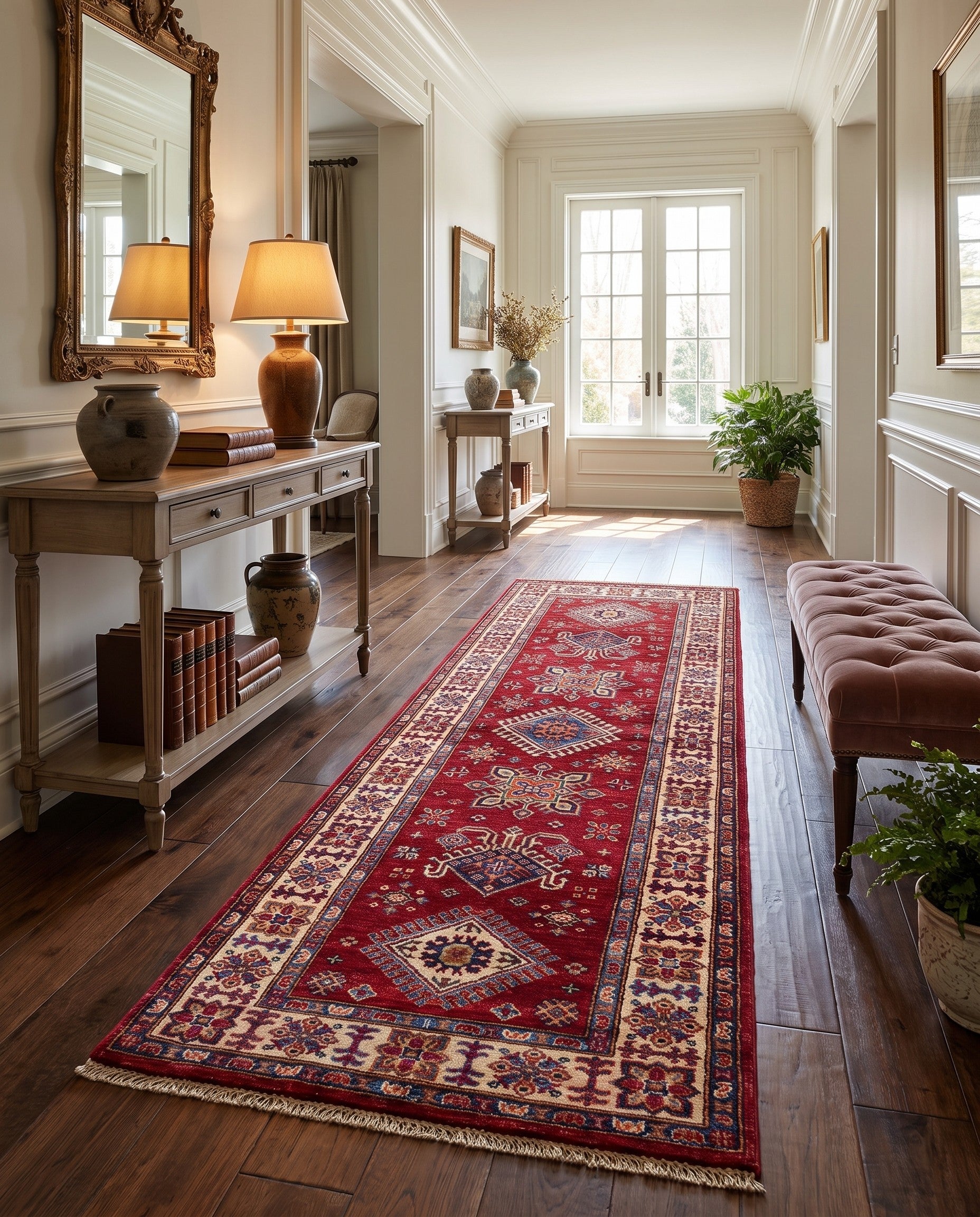 2' 9 x 7' 7 Hand Knotted Kazak Runner Rug