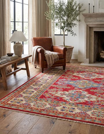 4' 11 x 6' 9 Hand Knotted Kazak Rug