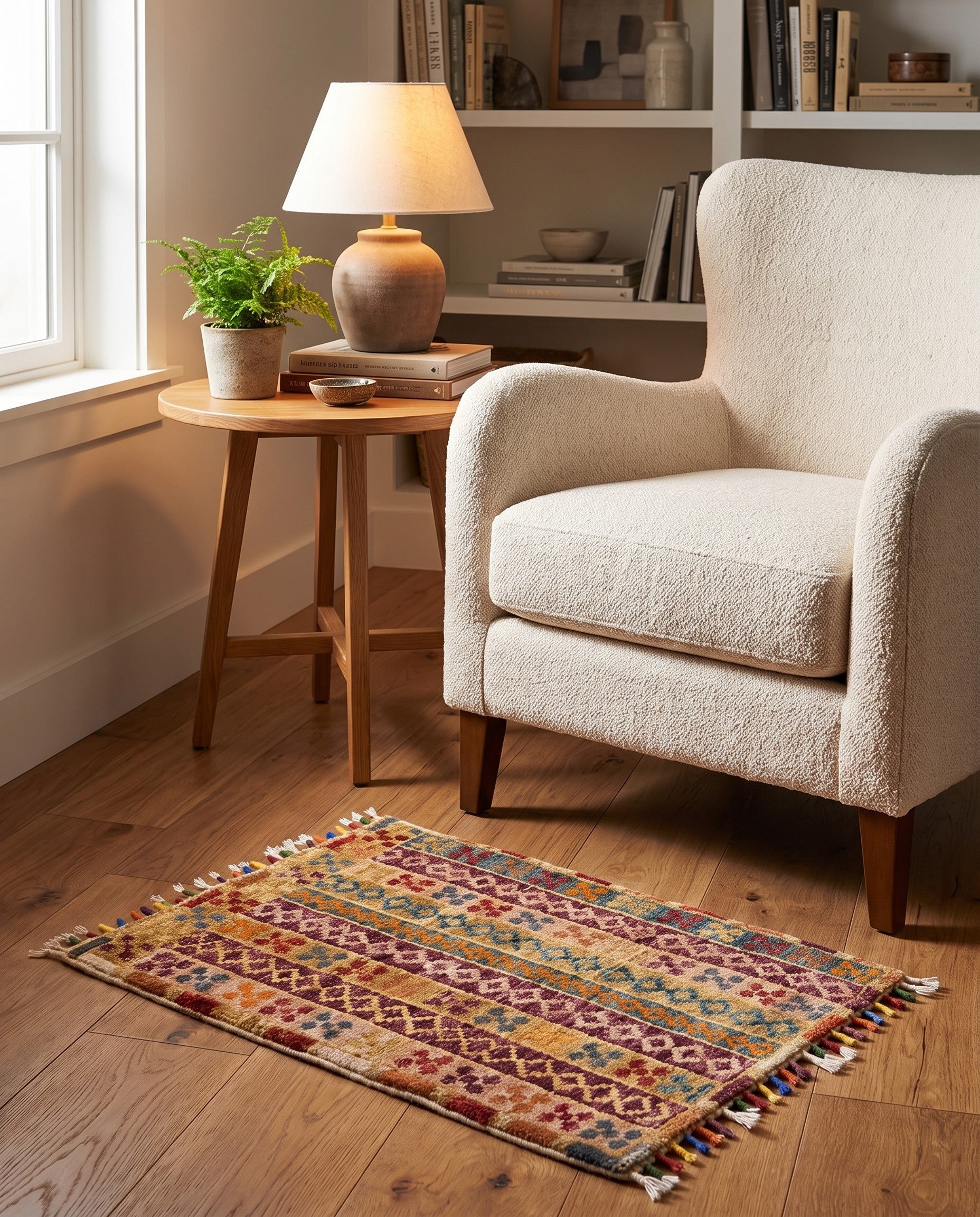 1' 4 x 1' 10 Hand Knotted Ziegler Rug
