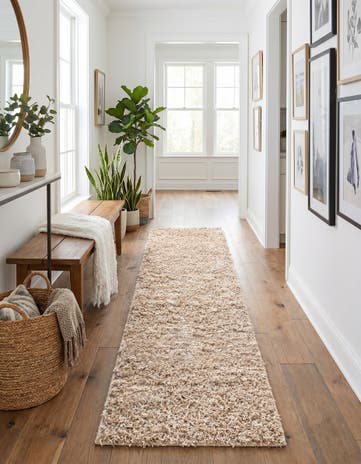 2' 6 x 16' 5 Comfort Solid Shag Runner Rug