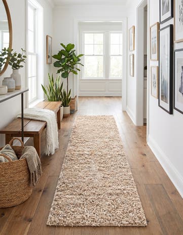 2' 6 x 16' 5 Comfort Solid Shag Runner Rug