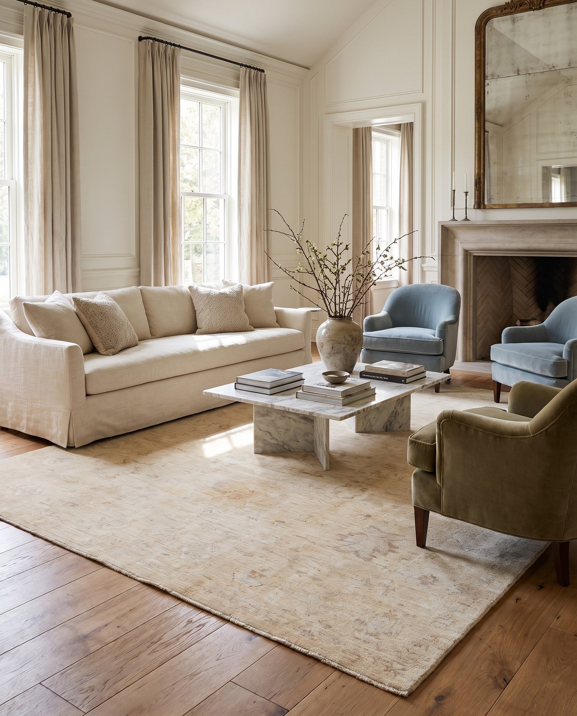 6' 7 x 9' 10 Hand Knotted Ziegler Rug