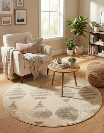 5' x 5' Contour Round Rug