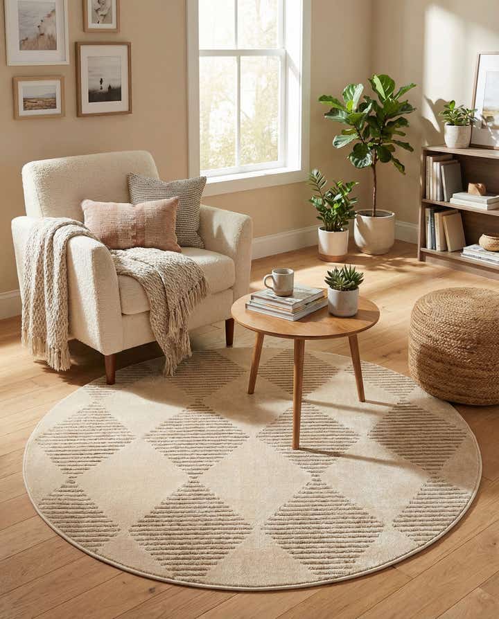 5' x 5' Contour Round Rug