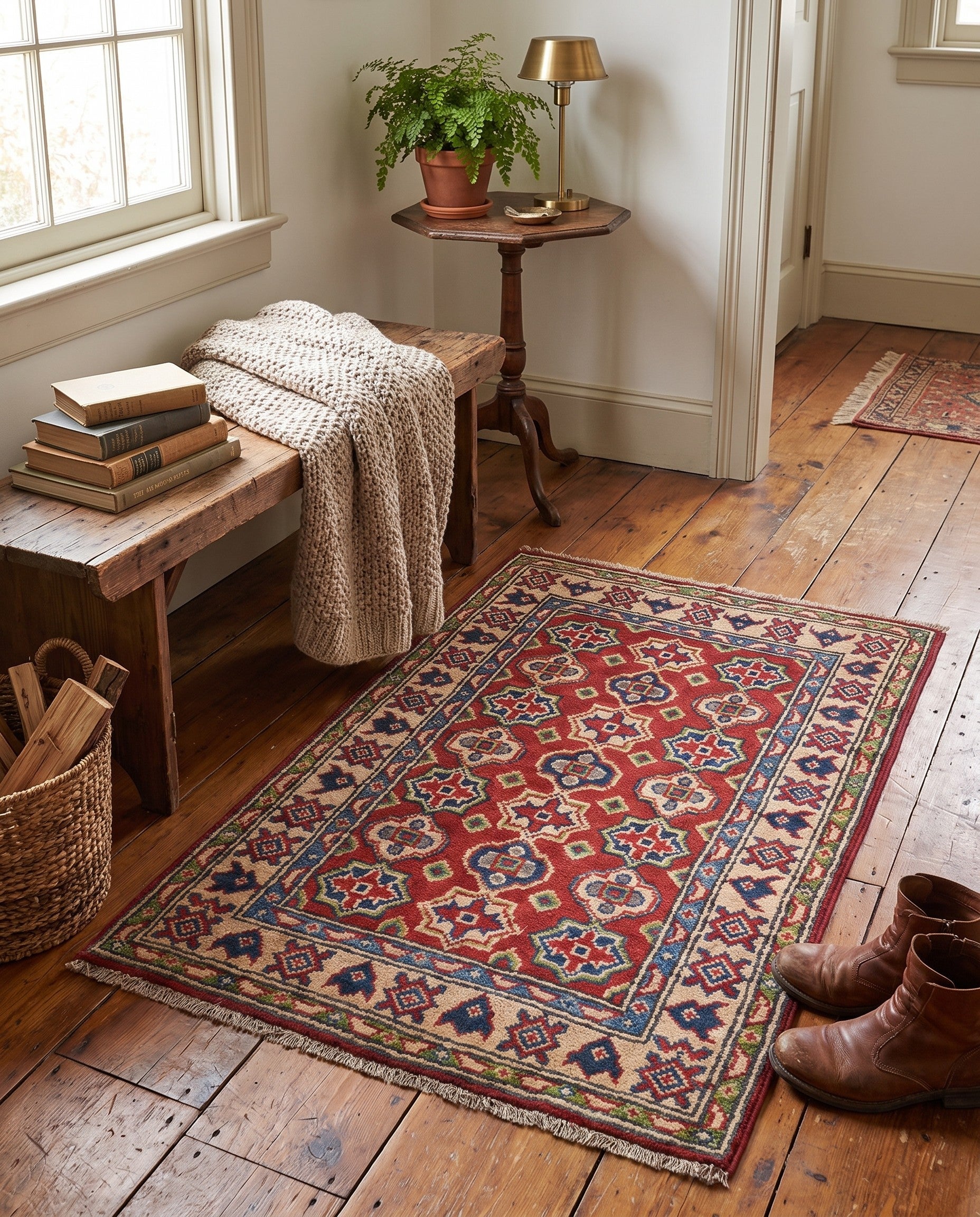 2' x 3' 1 Hand Knotted Kazak Rug