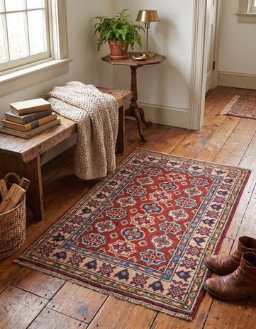 2' x 3' 1 Hand Knotted Kazak Rug