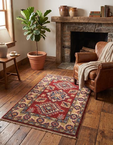 2' x 3' 1 Hand Knotted Kazak Rug