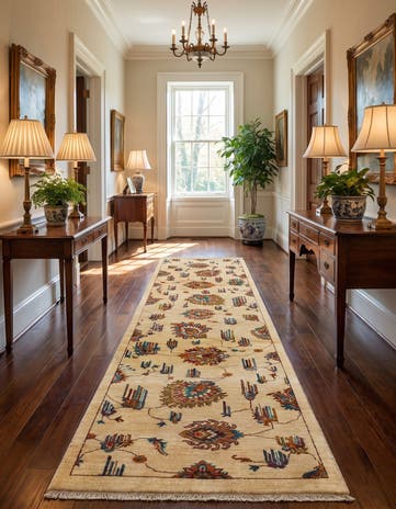 2' 7 x 10' 2 Hand Knotted Ariana Ziegler Runner Rug