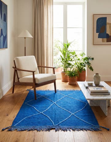 3' 5 x 5' 2 Hand Woven Kilim Modern Wool Rug