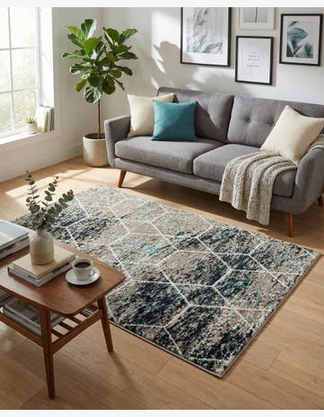 3' x 5' 3 Trellis Frieze Rug