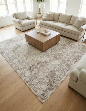 Ivory Oregon Square Rug