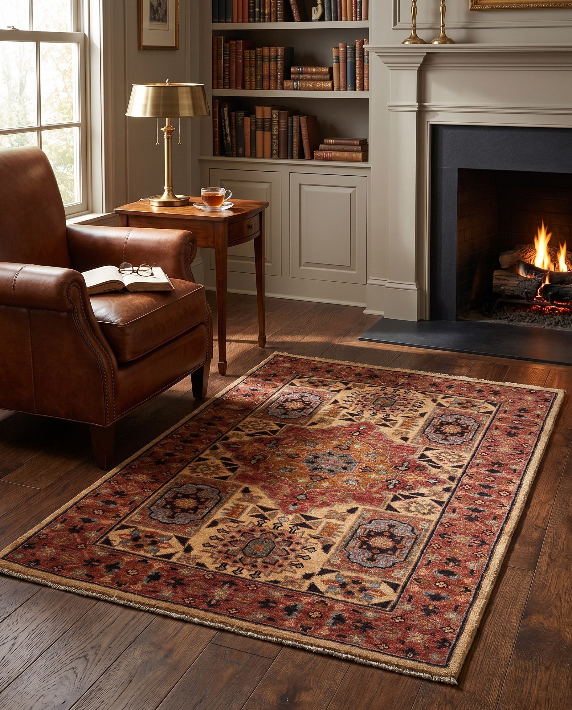 2' 7 x 3' 9 Hand Knotted Mamluk Ziegler Rug