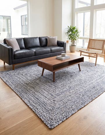 8' x 10' Handmade Braided Chindi Rug