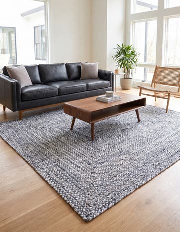 8' x 10' Handmade Braided Chindi Rug