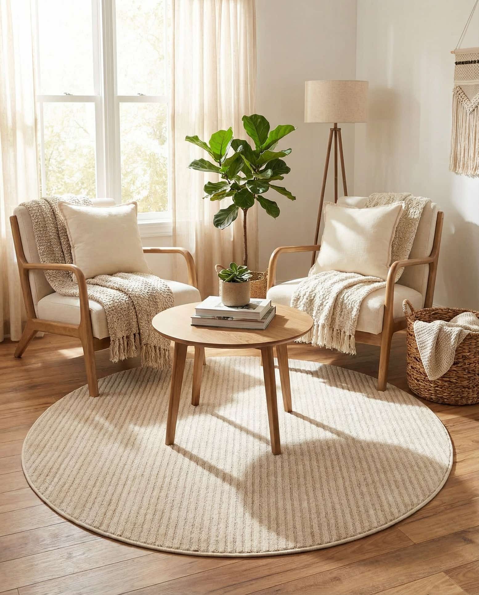 5' x 5' Contour Round Rug