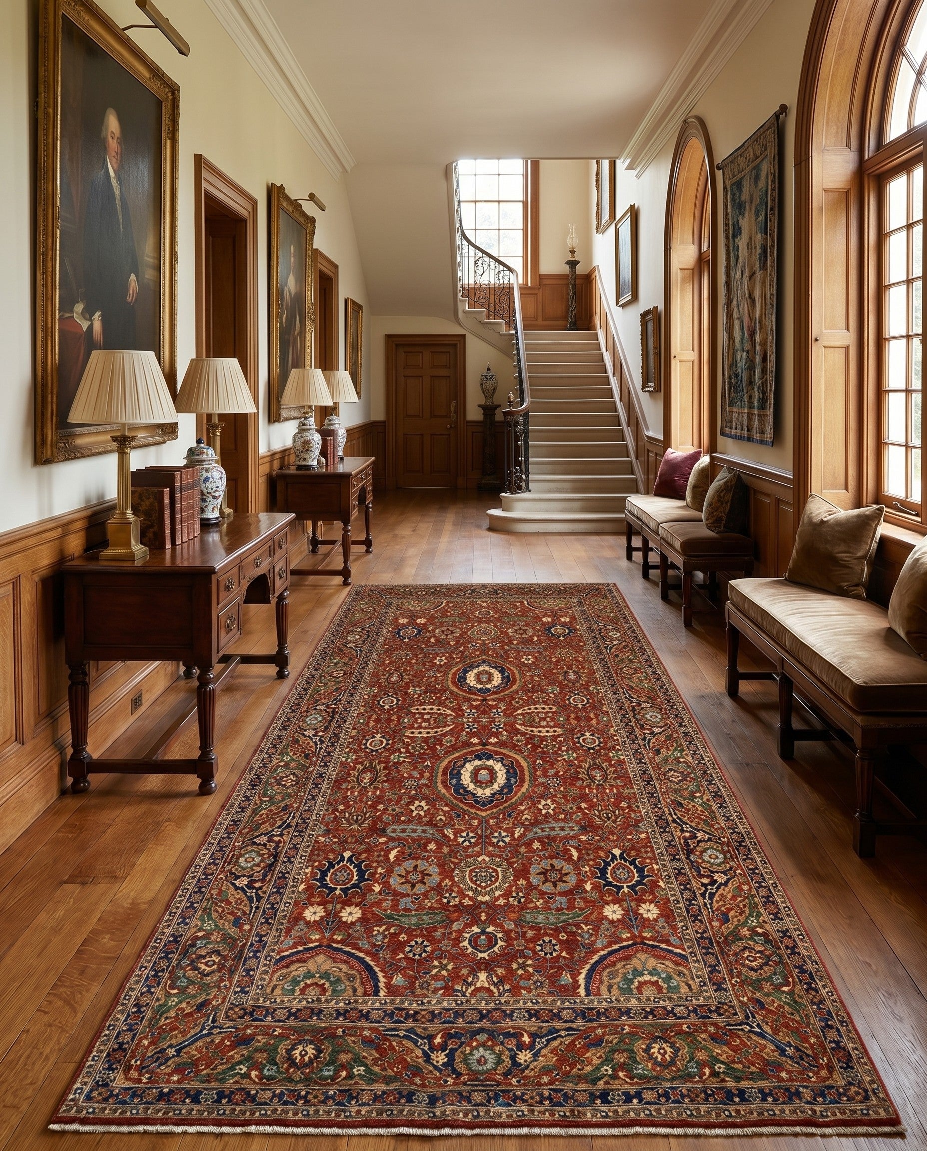 8' 2 x 13' 9 Ariana Ziegler Wool Runner Rug