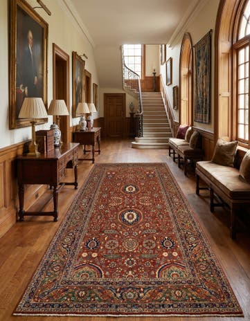 8' 2 x 13' 9 Ariana Ziegler Wool Runner Rug