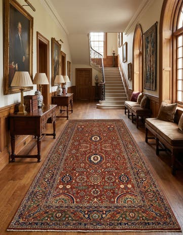 8' 2 x 13' 9 Ariana Ziegler Wool Runner Rug