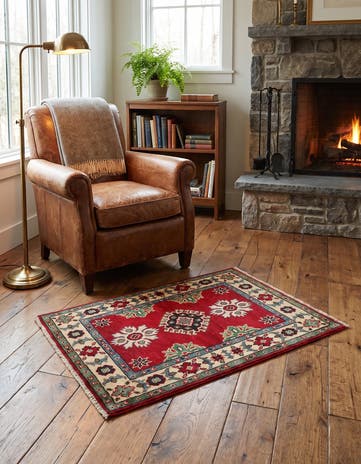 2' x 3' 2 Hand Knotted Kazak Rug