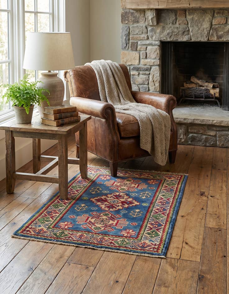 Detail image of 2' x 3' 2 Hand Knotted Kazak Rug