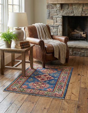 2' x 3' 2 Hand Knotted Kazak Rug
