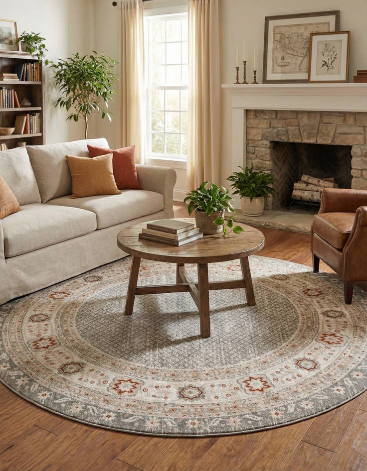 Detail image of 7' 10 x 7' 10 Charlotte Round Rug