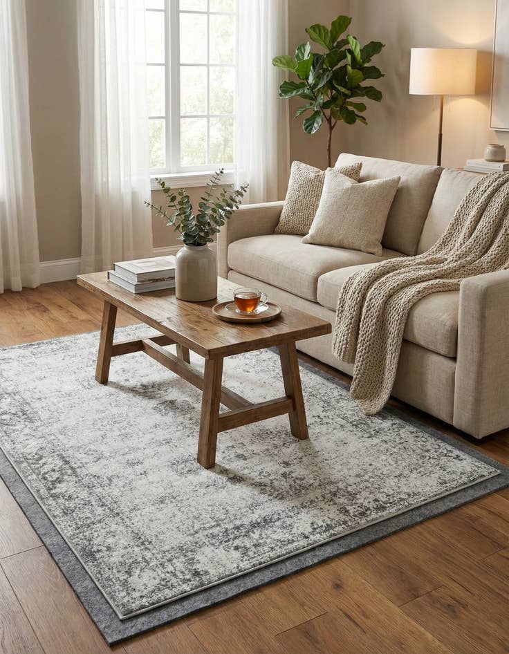 Detail image of 6' x 9' Monaco Rug With Pad Bundle