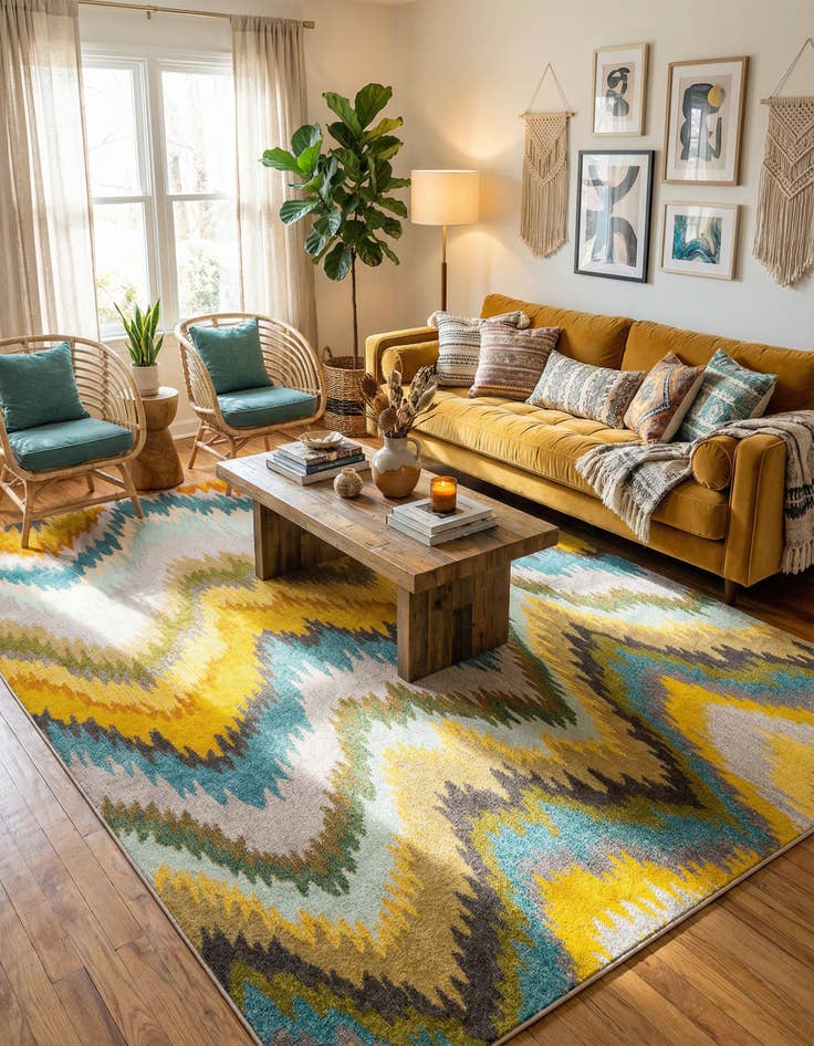 Detail image of 9' x 12' 2  Washable Casablanca Rug