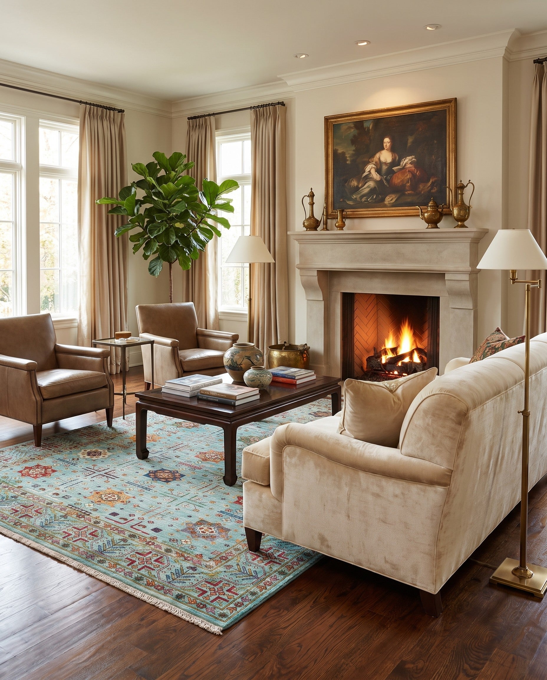 5' 8 x 8' 1 Hand Knotted Ariana Ziegler Rug