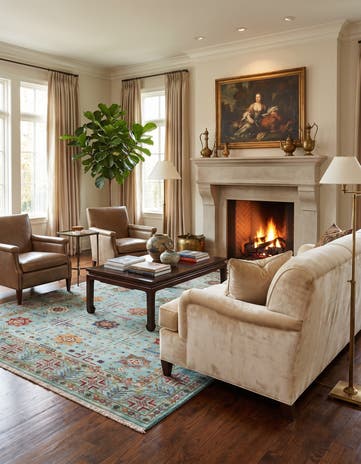 5' 8 x 8' 1 Hand Knotted Ariana Ziegler Rug