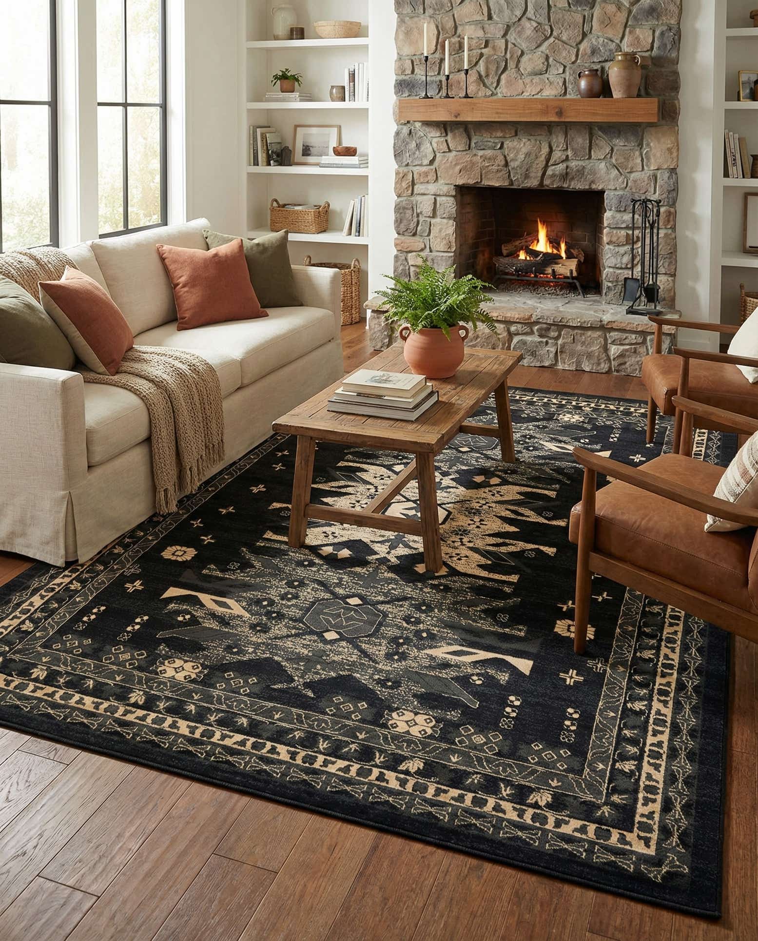 9' x 12' Heris Rug