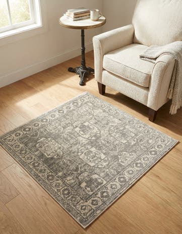 Gray Lola Square Rug