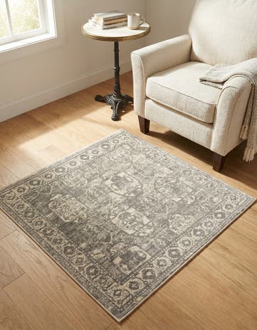 Gray Lola Square Rug
